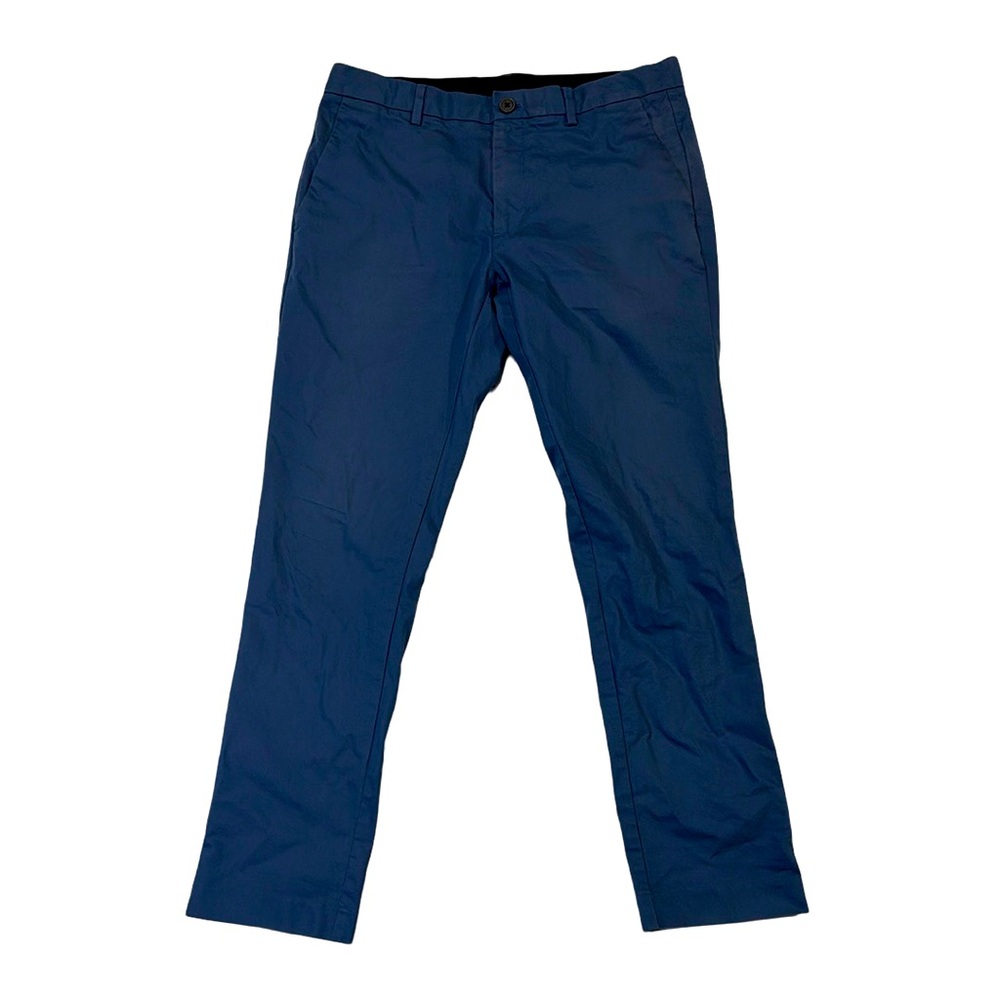 Bonobos mens 32x30 tailored fit 3xDry blue solid drawstring chino pants EUC